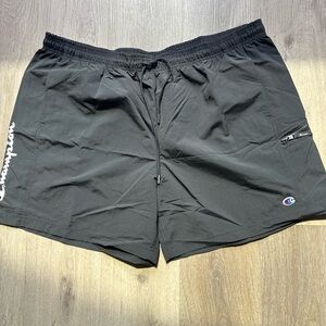 Champion Black Athletic Shorts with Elastic Waistband